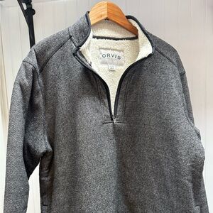 Orvis Charcoal 1/4 Zip-Up Men's Sweater XXL